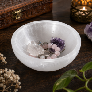 Natural Selenite Charging Bowl | Crystal Display & Decorative Bowl